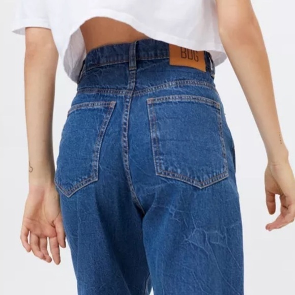 NWT Urban Outfitters BDG Dropped Straight High Waisted Dark Wash Jeans - Picture 2 of 11